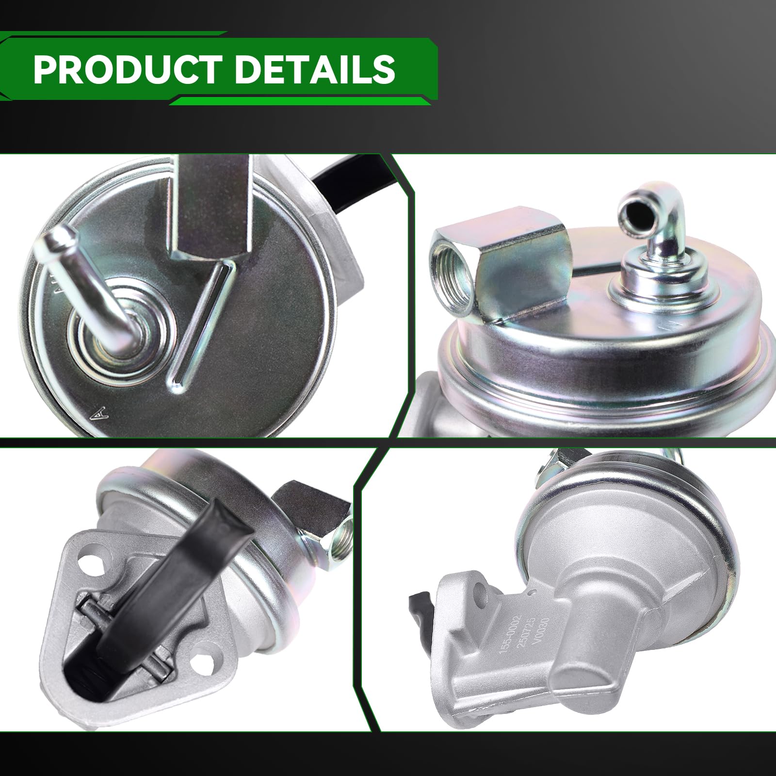 DTMAP 3/8 in inlet and 9/16 in outlet labeled for smooth fuel delivery.