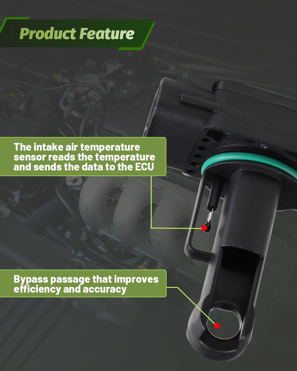 DTMAP MAF sensor durable enclosure withstands harsh temperatures and climates.