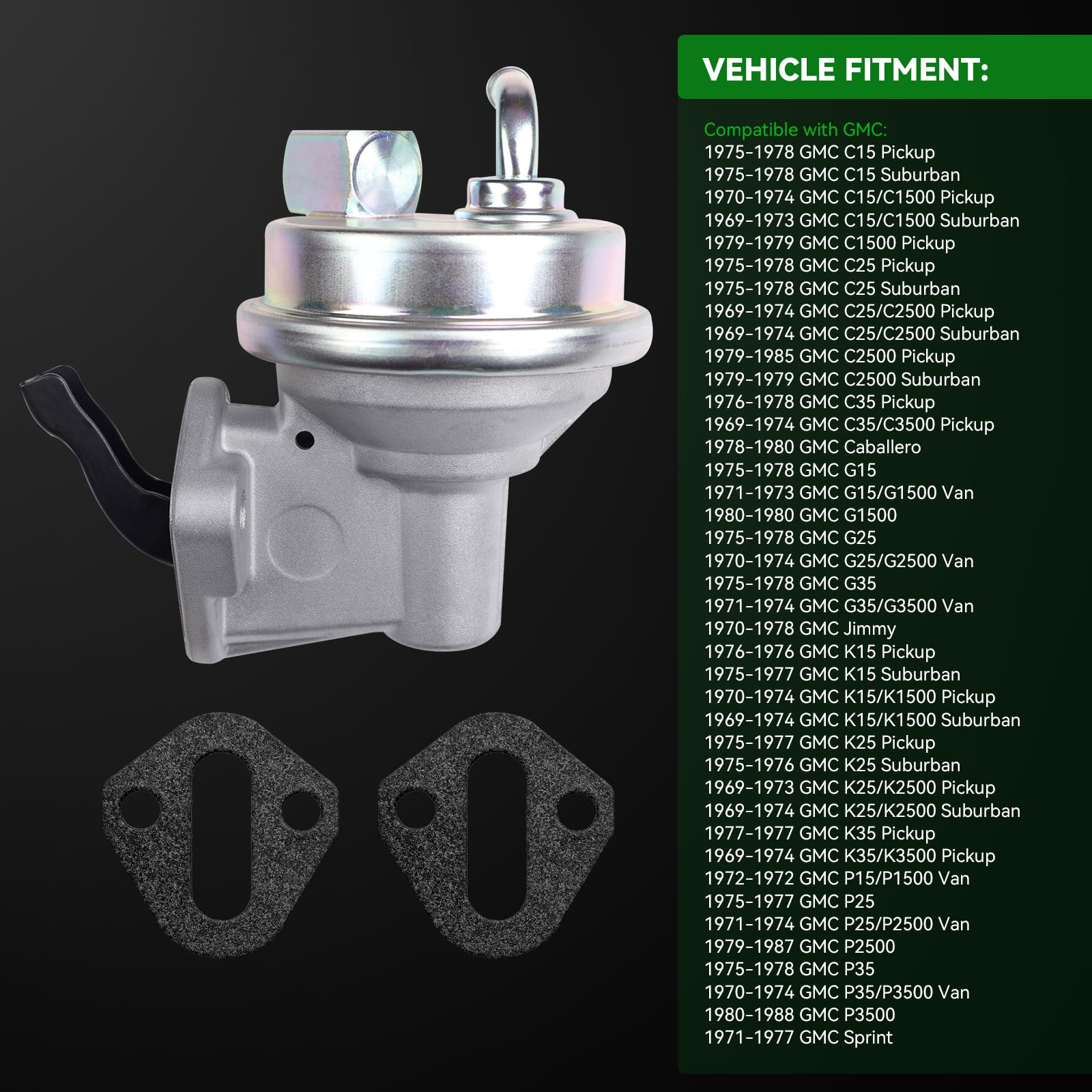 DTMAP factory-tested fuel pump supports reliable performance in restoration or daily driving.