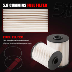 Dtomi advanced-filtration-media fuel-filter traps dirt and debris for cleaner fuel flow