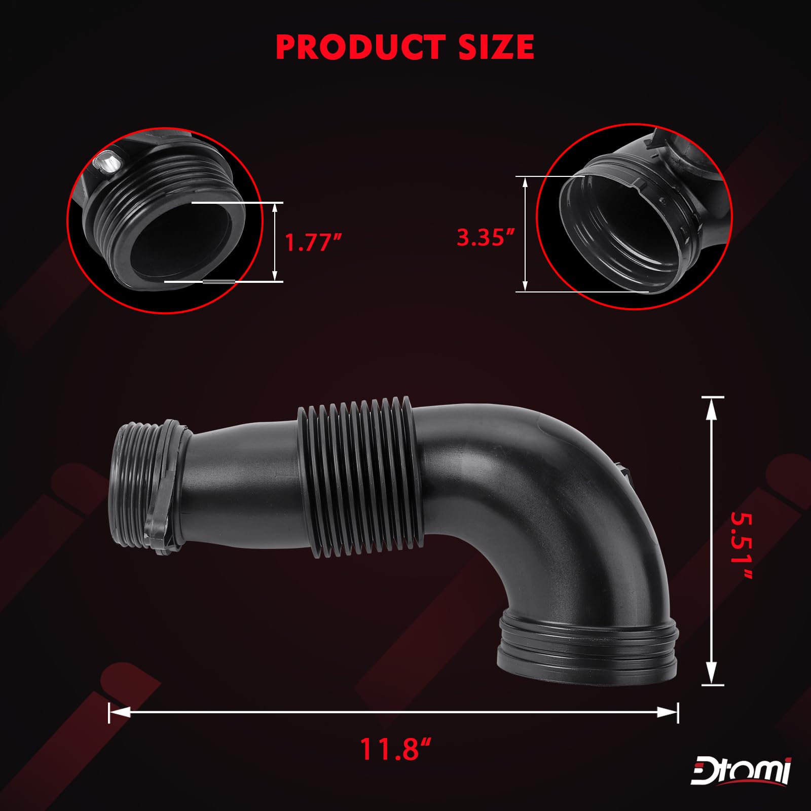 Dtomi sealed end reduces potential intake leaks for smoother idle