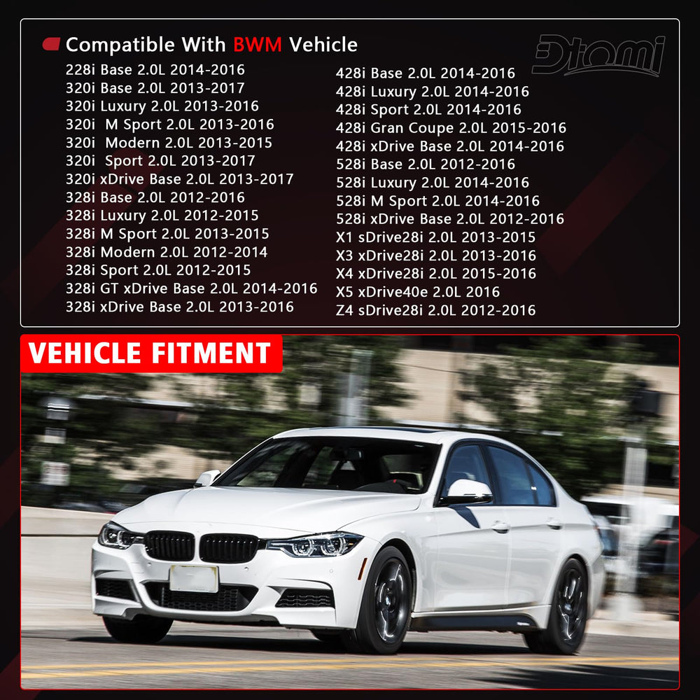 Dtomi hose connection to throttle body ensures consistent airflow path in 2.0L engines