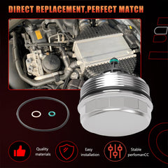 Aluminium finish provides durable heat resistance and modern look in the engine bay