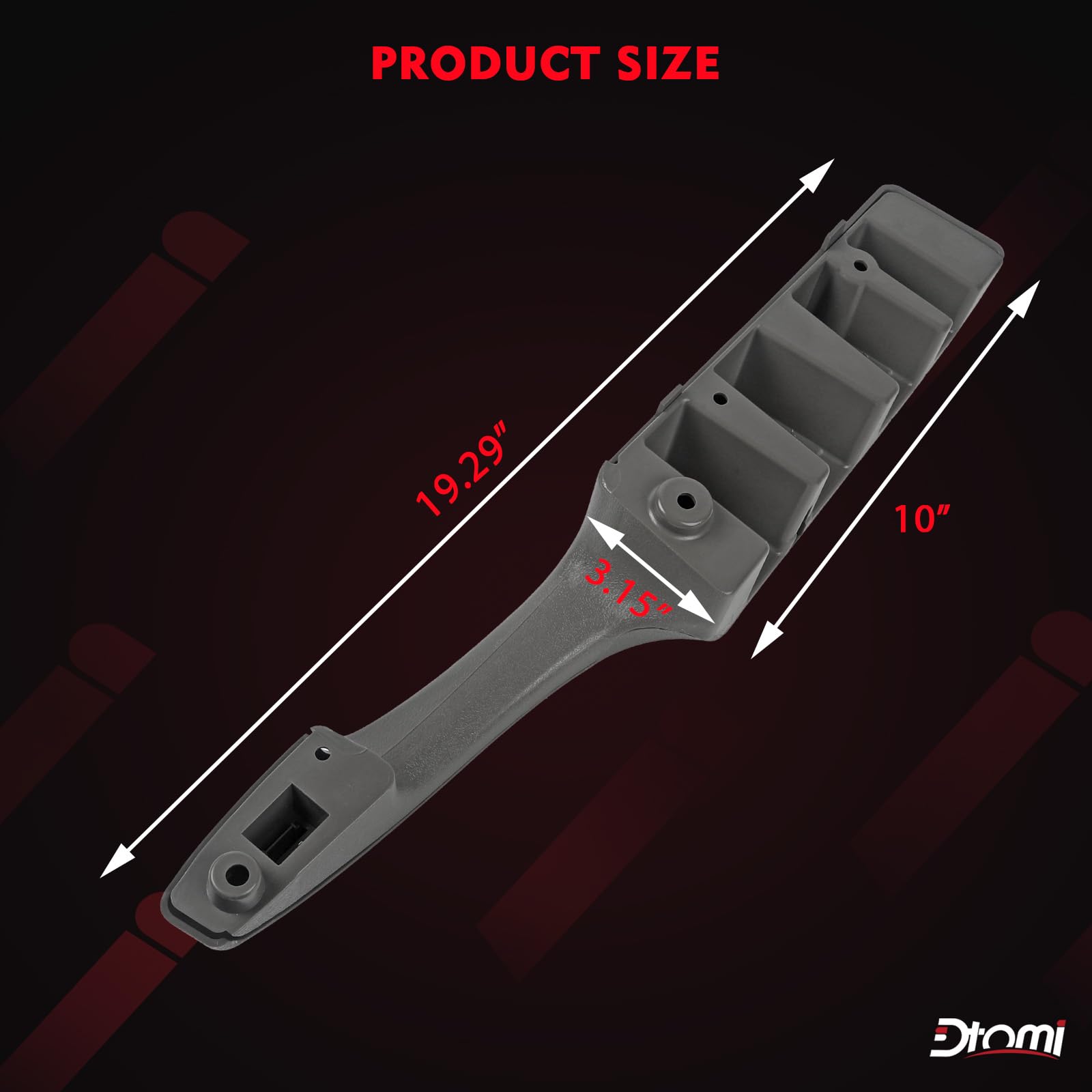 Beige/gray textured finish interior handle by Dtomi for GM vans.