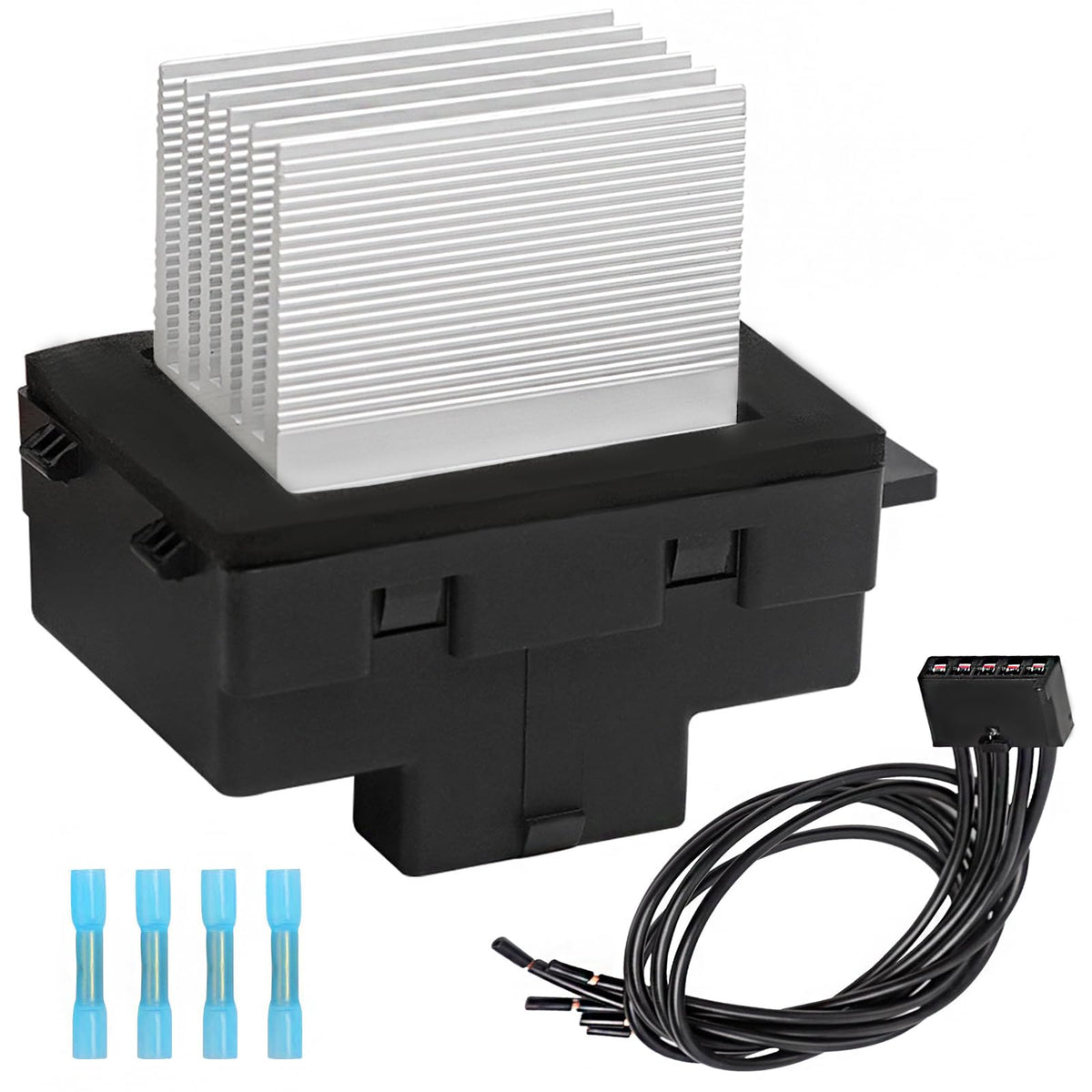 Dtomi blower motor resistor front view with 5-pin connector for Ford Fusion