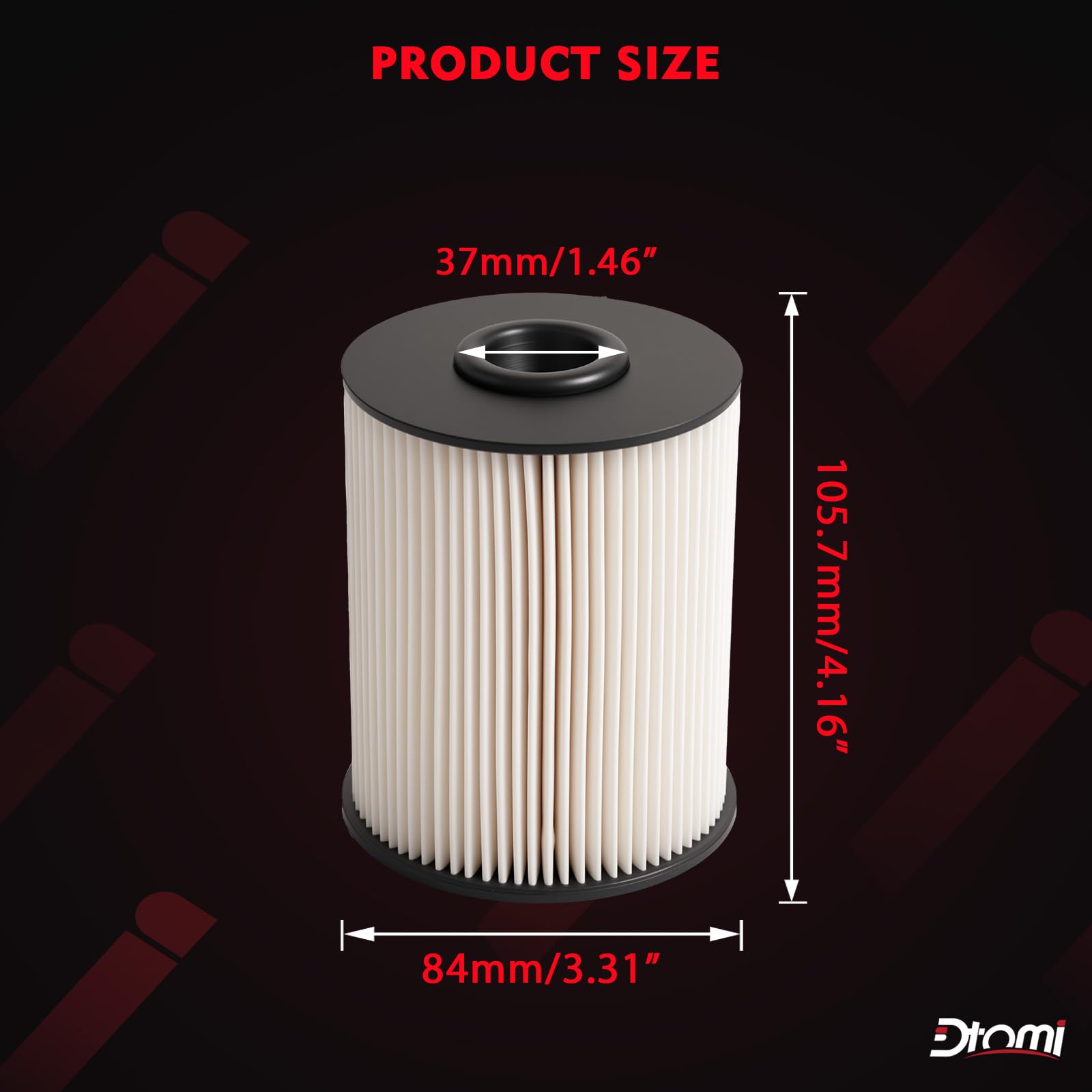 Dtomi easy-install direct-replacement fuel-filter saves time