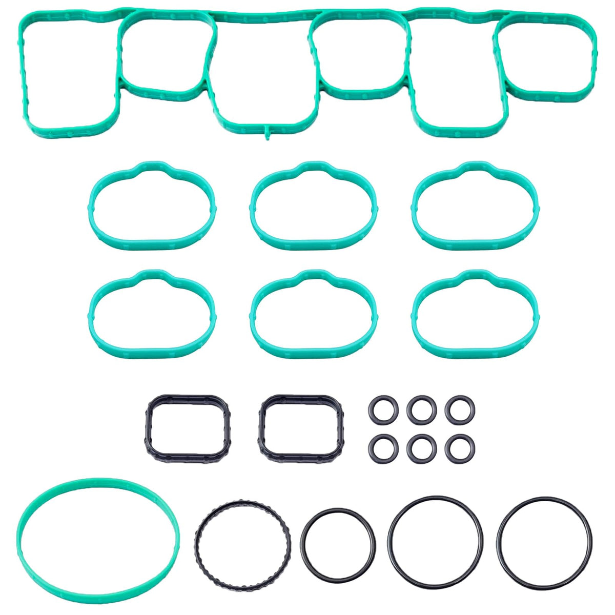 Dtomi engine intake manifold gasket set box shows durable packaging for quick identification.