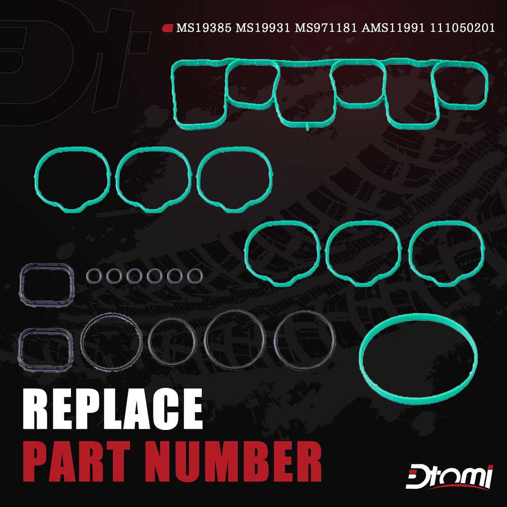 Dtomi gasket set opened with parts spread for easy inspection.