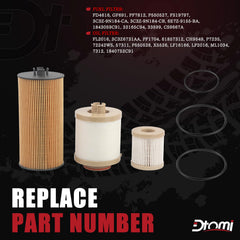 Dtomi FL2016 oil filter close-up emphasizing clean lubrication.