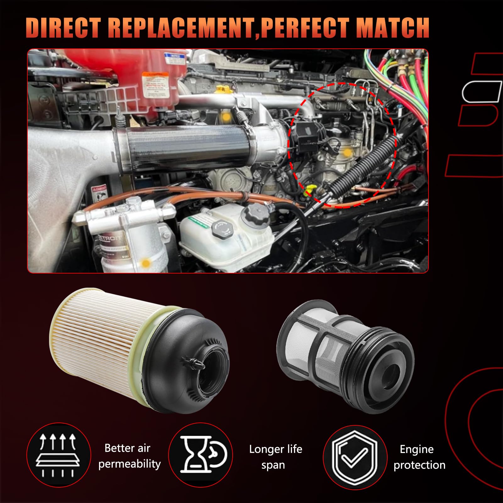 Dtomi Cascadia engine area view for easy compatibility