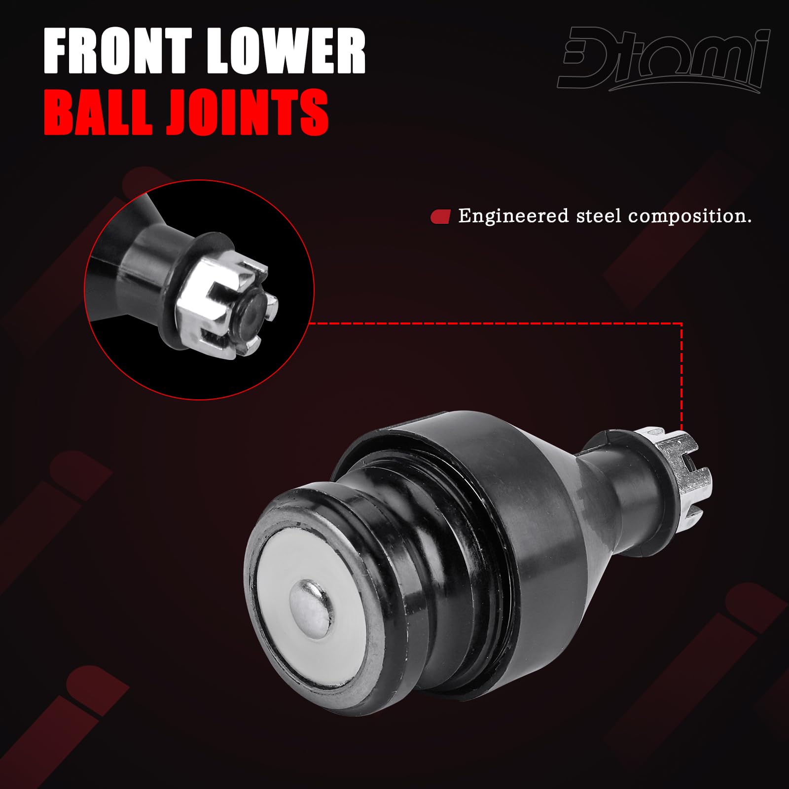 Dtomi front lower ball joint for Saab 9-2X supports stable steering