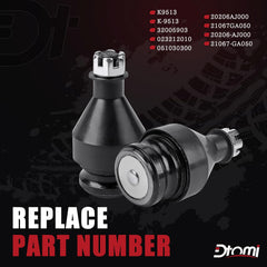 Dtomi front lower ball joint for Forester enhances ride comfort and control