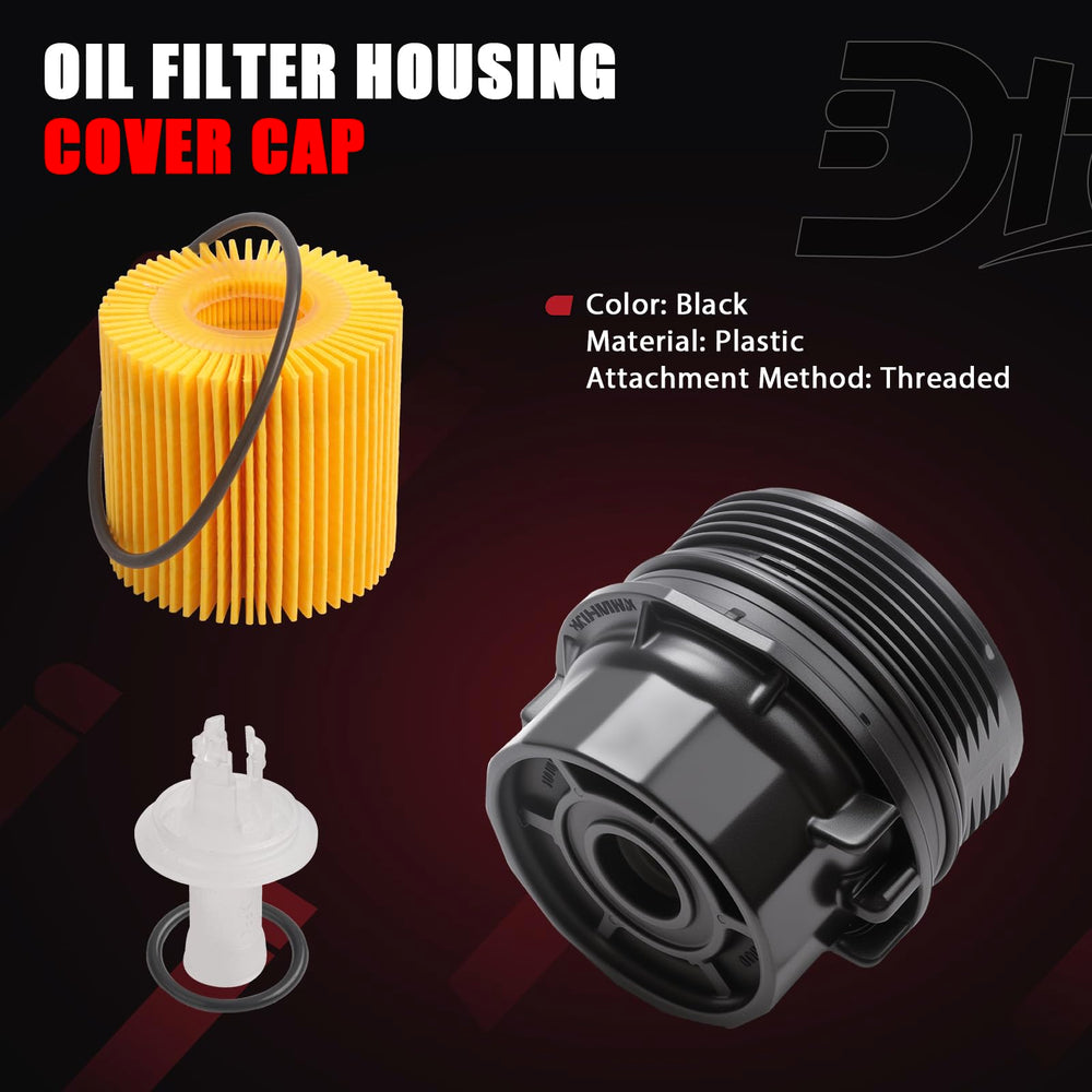 Dtomi oil filter housing cap for Scion iM, robust cap for 1.8L engine