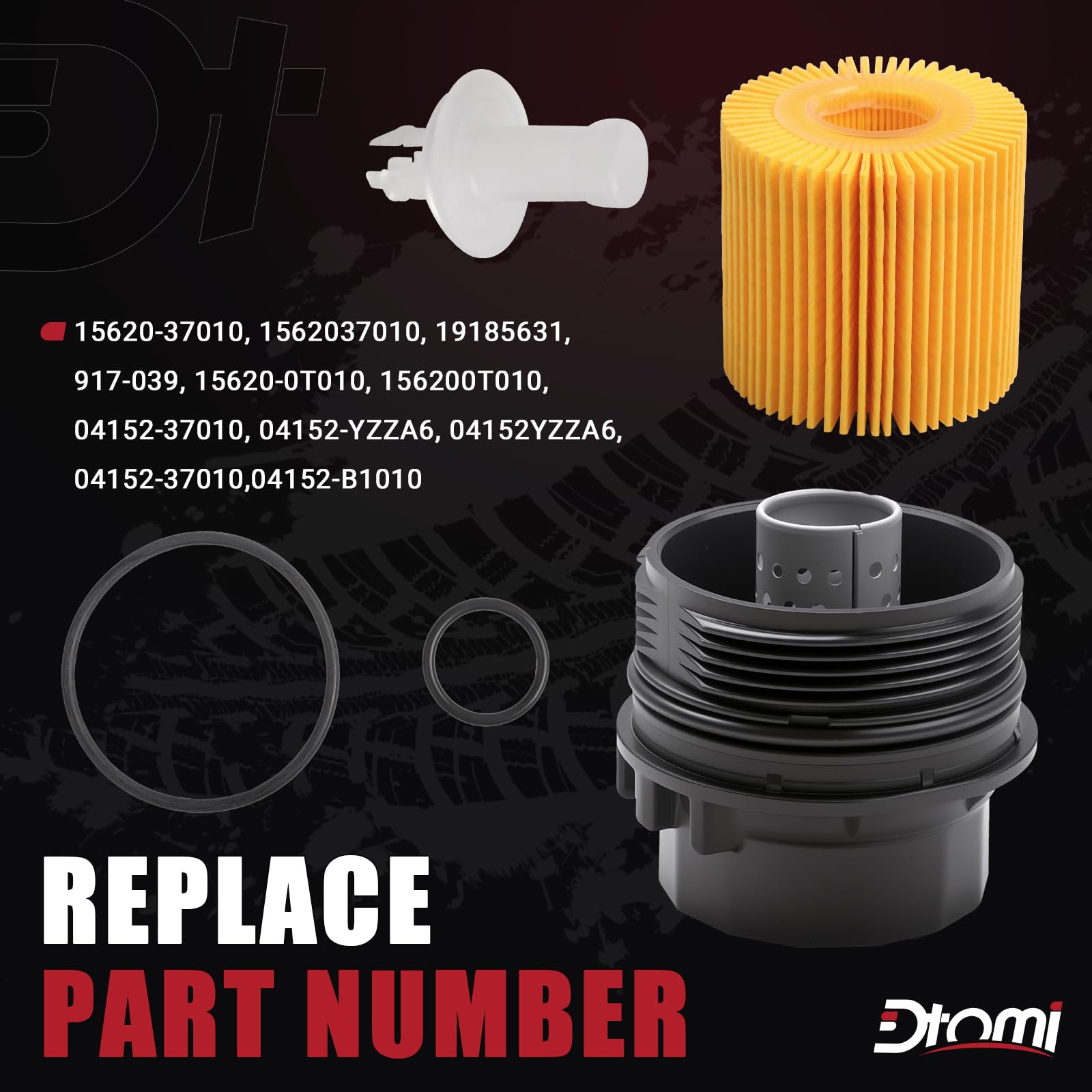 Dtomi oil filter housing cap for Toyota Matrix, reliable compatibility
