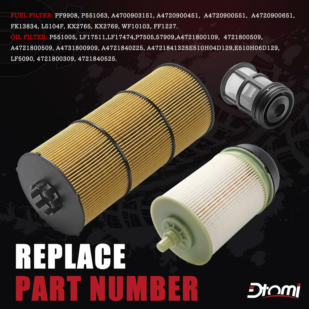 Dtomi oil filter P551005 close-up for strong engine protection
