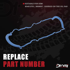 Dtomi oil pan gasket compatibility list helps identify matching Chevy and GMC models.