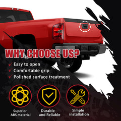 Dtomi tailgate handle for Silverado 1500 (2007–2013) retrofit for secure closure.