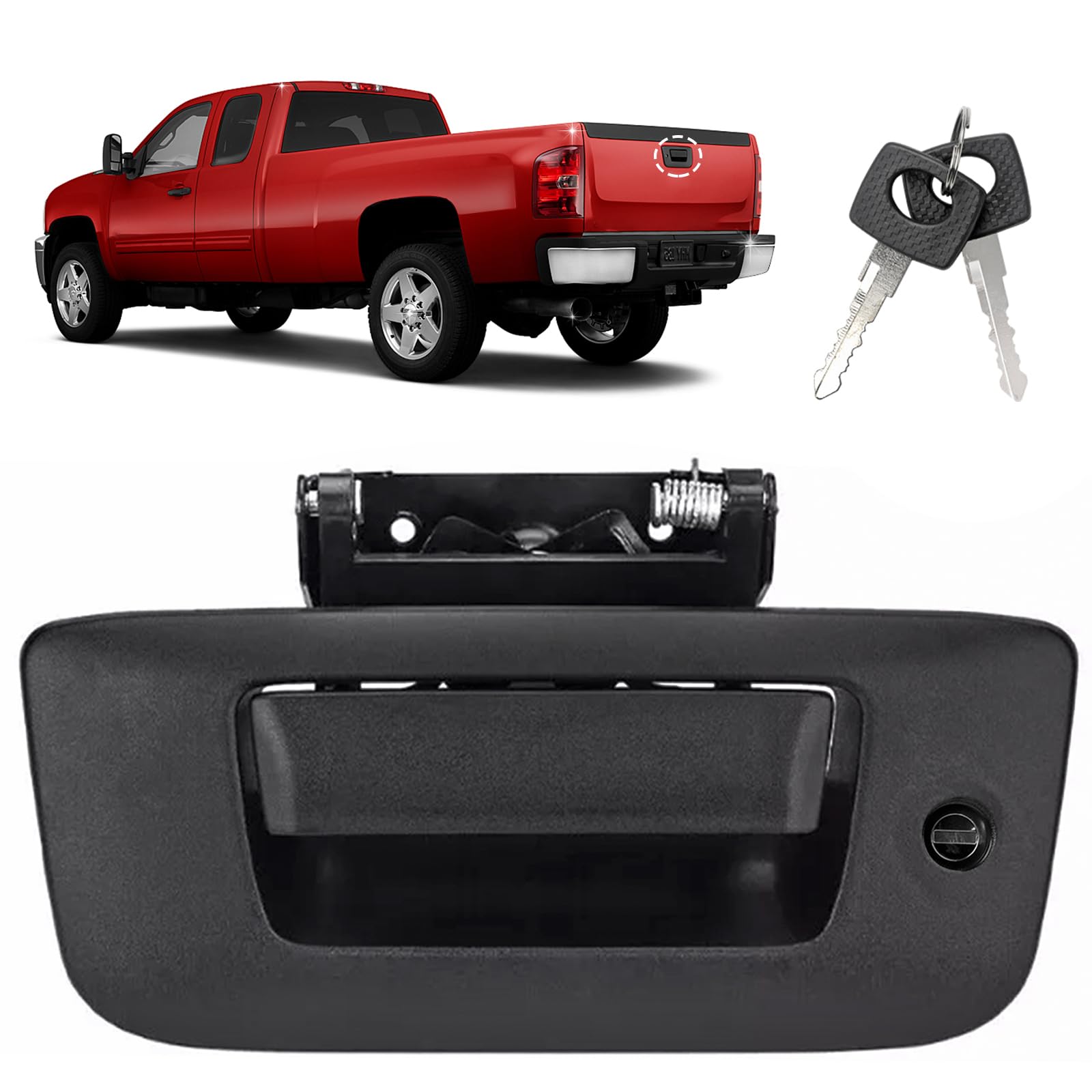 Dtomi tailgate handle rear locking assembly for GMC Sierra 1500, improves security during loading.