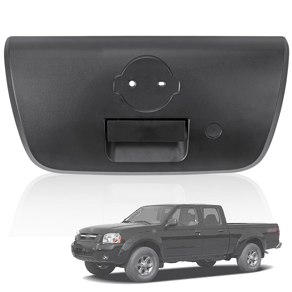Dtomi tailgate handle with bezel and keyhole for Nissan Frontier, durable exterior replacement.