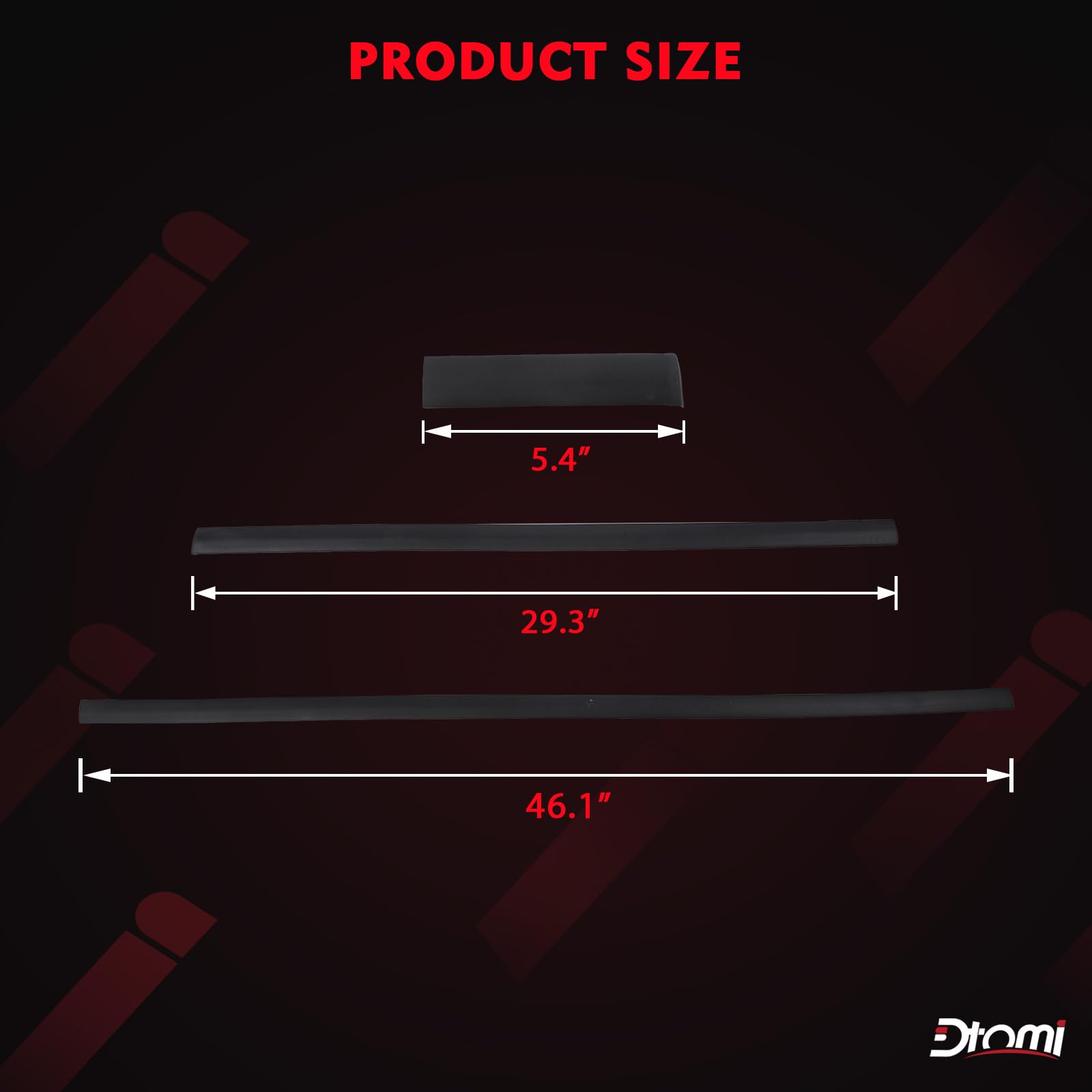 Dtomi packaging image, two-piece trim set ready to install.