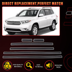Dtomi trim molding side profile aligns with original mounting points for Highlander.