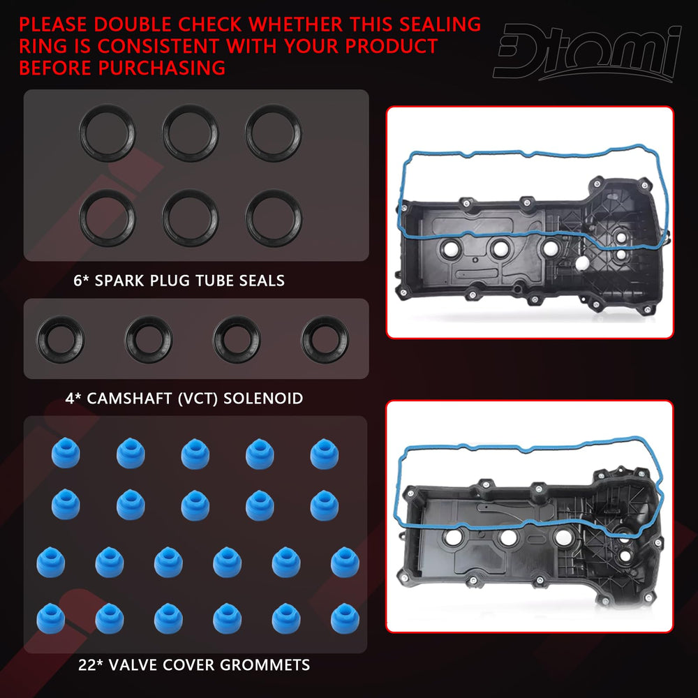 Dtomi valve cover grommets pack arranged for complete gasket kit compatibility