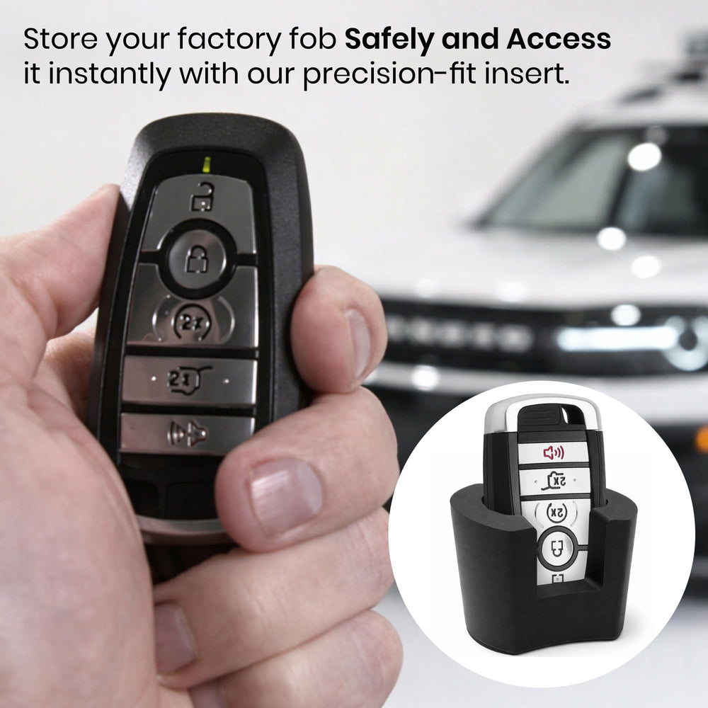 Bronco Sport interior accessory offers sleek key storage during drives.