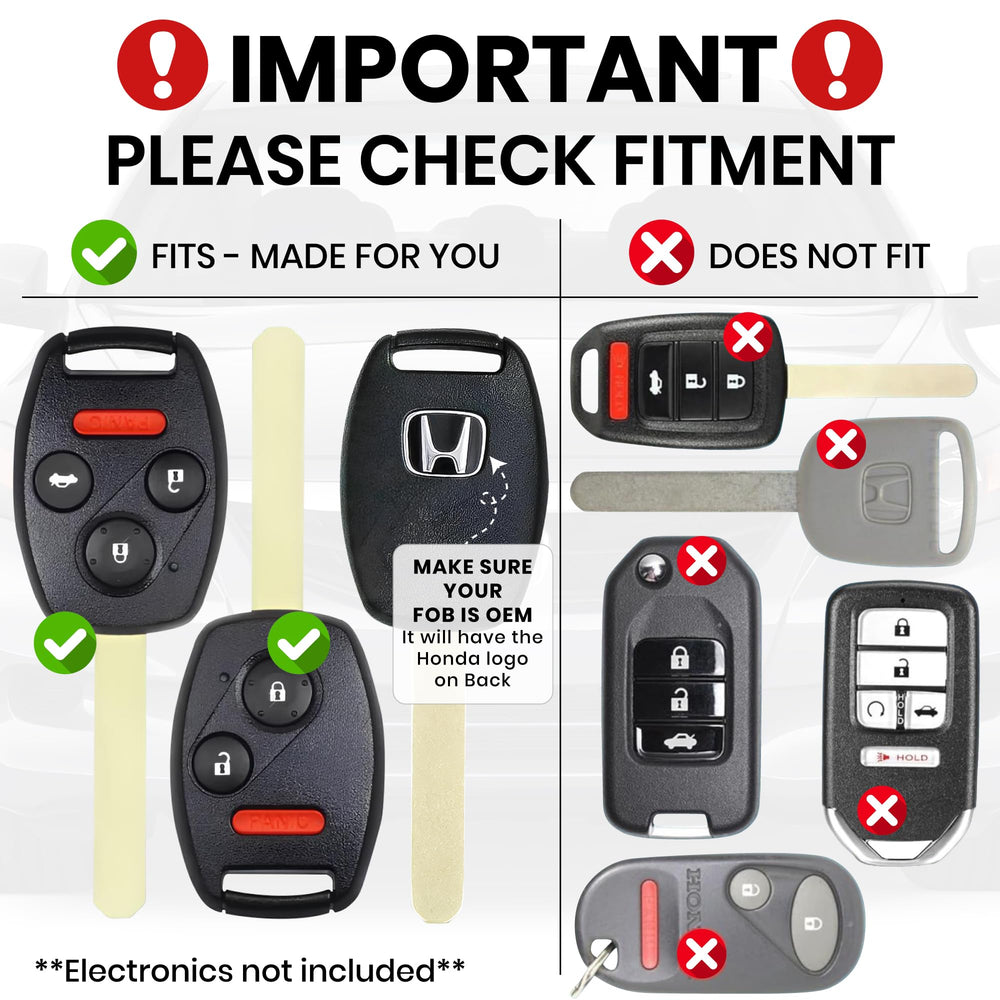 Dubbs Hardware Honda four-button compatibility maintains full access to functions.