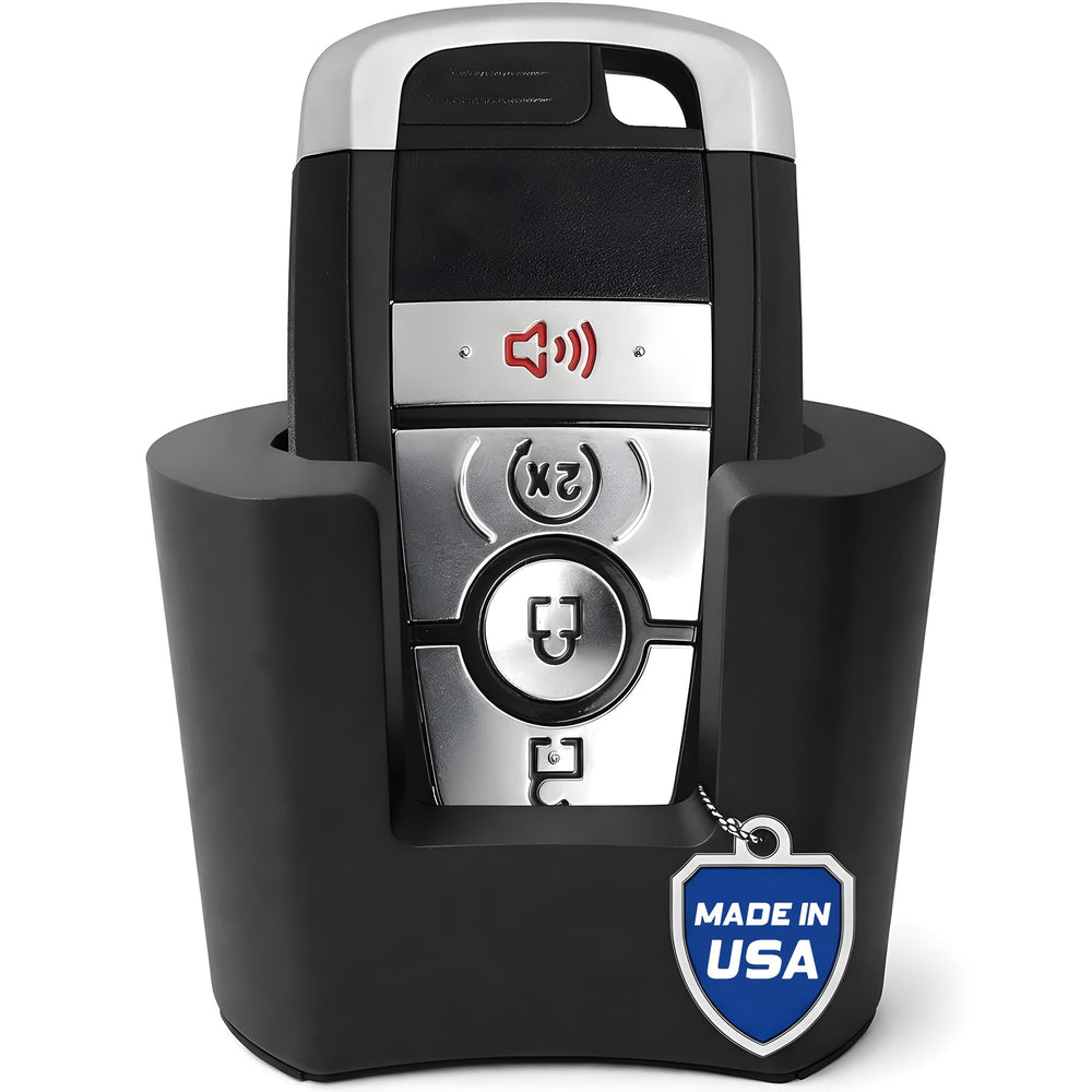 Dubbs Hardware key fob holder for Bronco Sport center slot keeps fob secure and accessible.