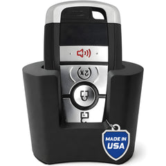 Dubbs Hardware key fob holder for Bronco Sport center slot keeps fob secure and accessible.
