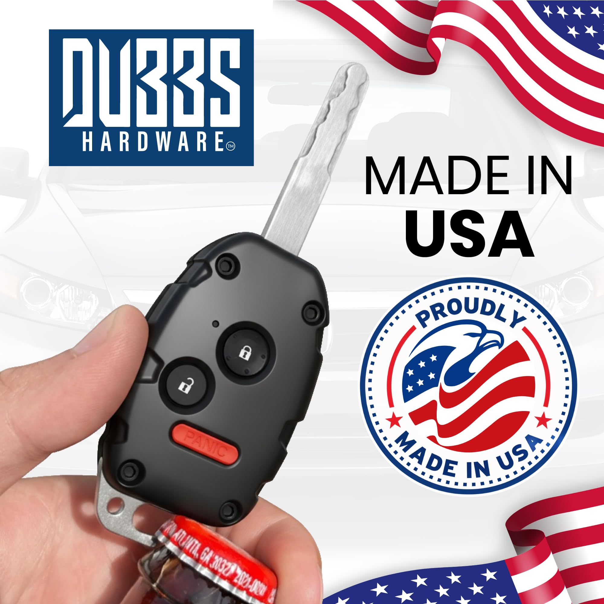Dubbs Honda key fob shell durable material resists daily bumps