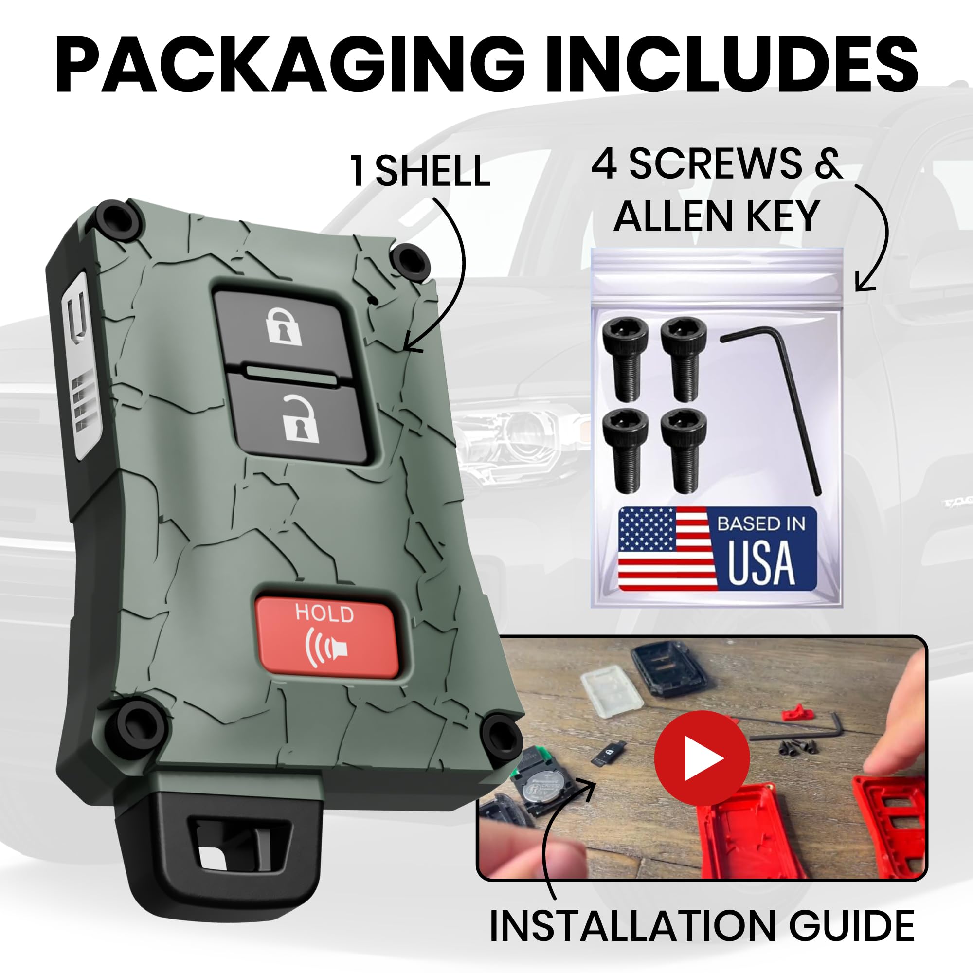 Dubbs Hardware protective shell key fob case adds rugged protection for your fob