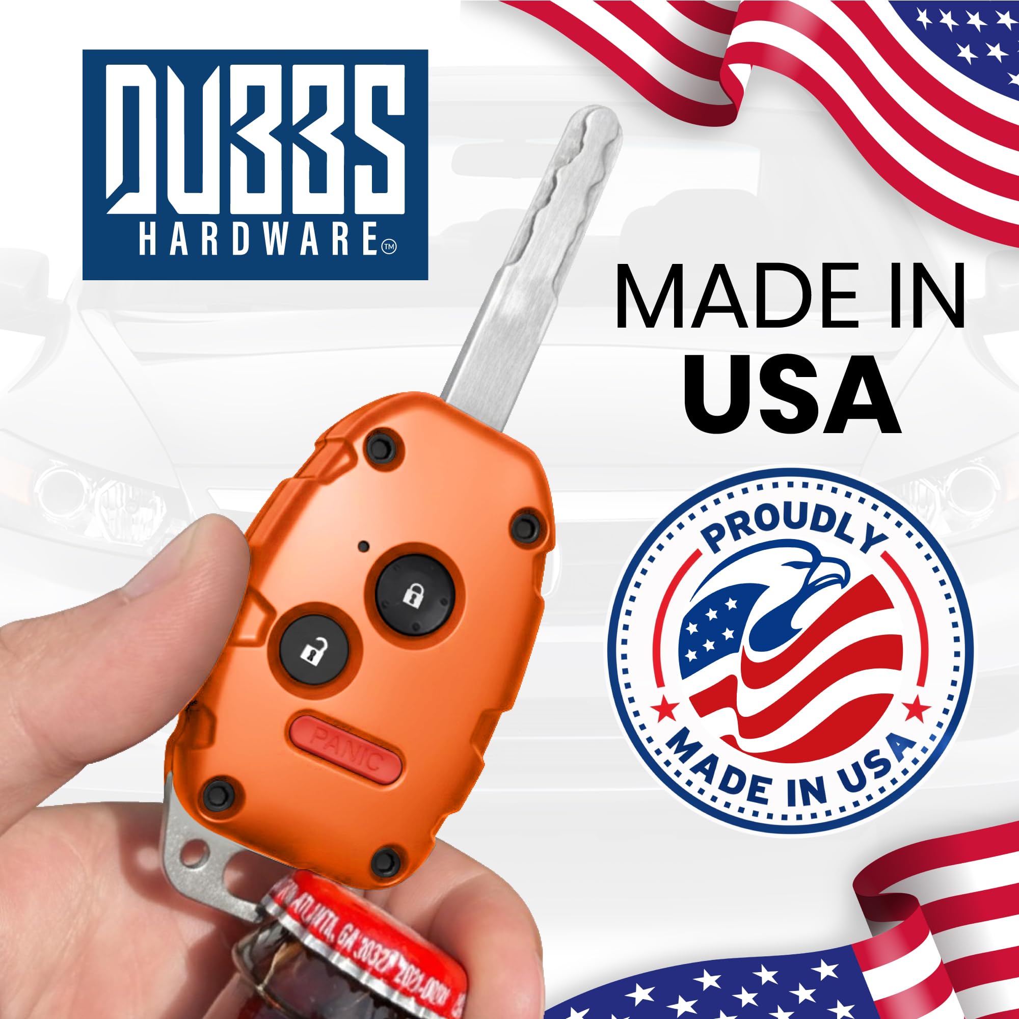 Dubbs Honda blaze-orange shell for visibility and sturdy construction