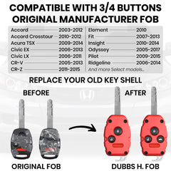 Dubbs Hardware key fob shell with hex key supports simple DIY installation.