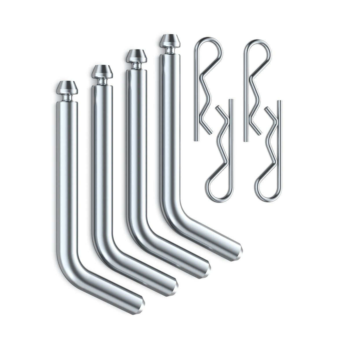DuckcowsC 16902 pin and clip set securing base rails for fifth-wheel hitches.