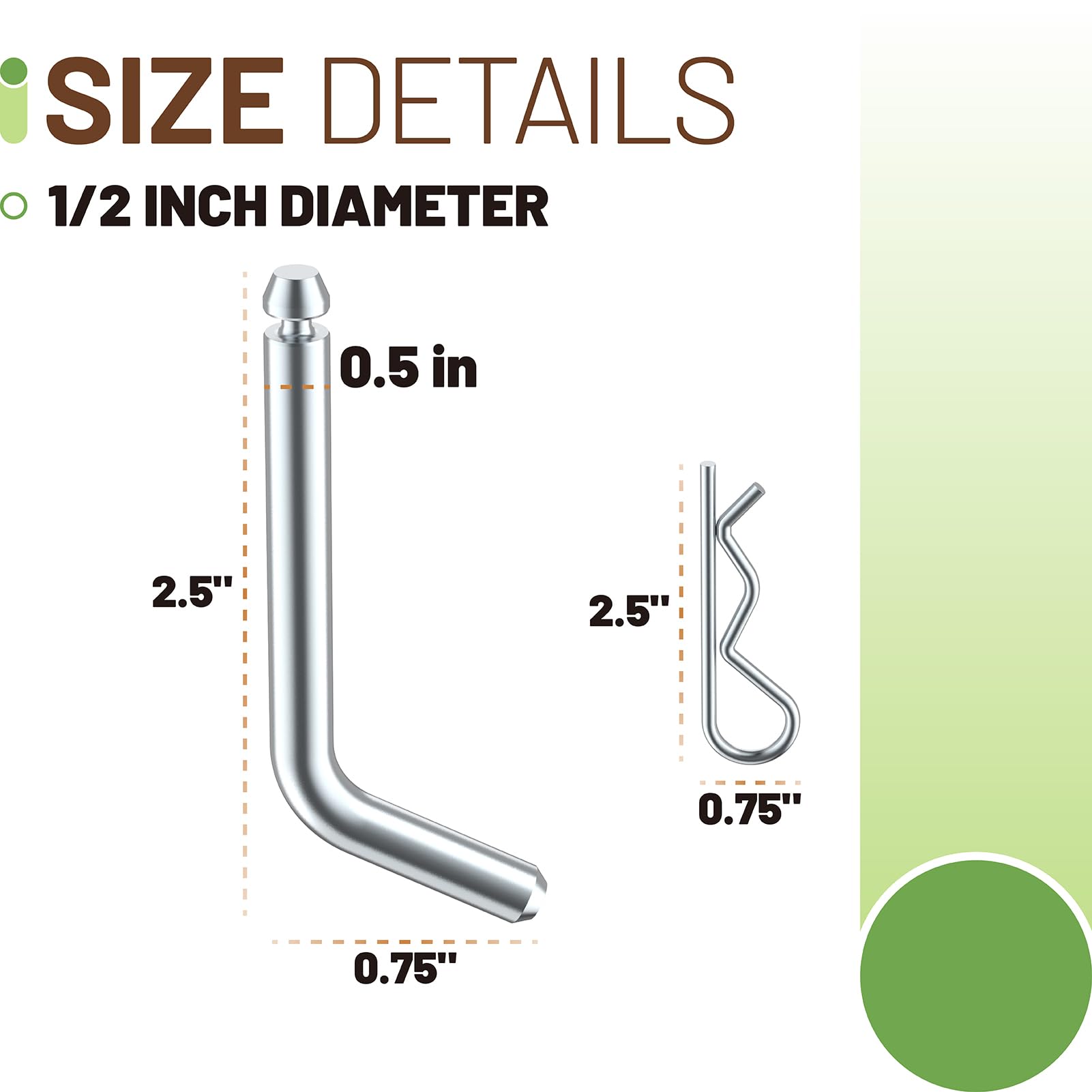DuckcowsC half-inch hitch pin enables quick, tool-free installation and secure fit.