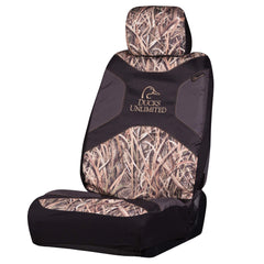 Ducks Unlimited Mossy Oak Blades seat cover front view protects seats during muddy hunts