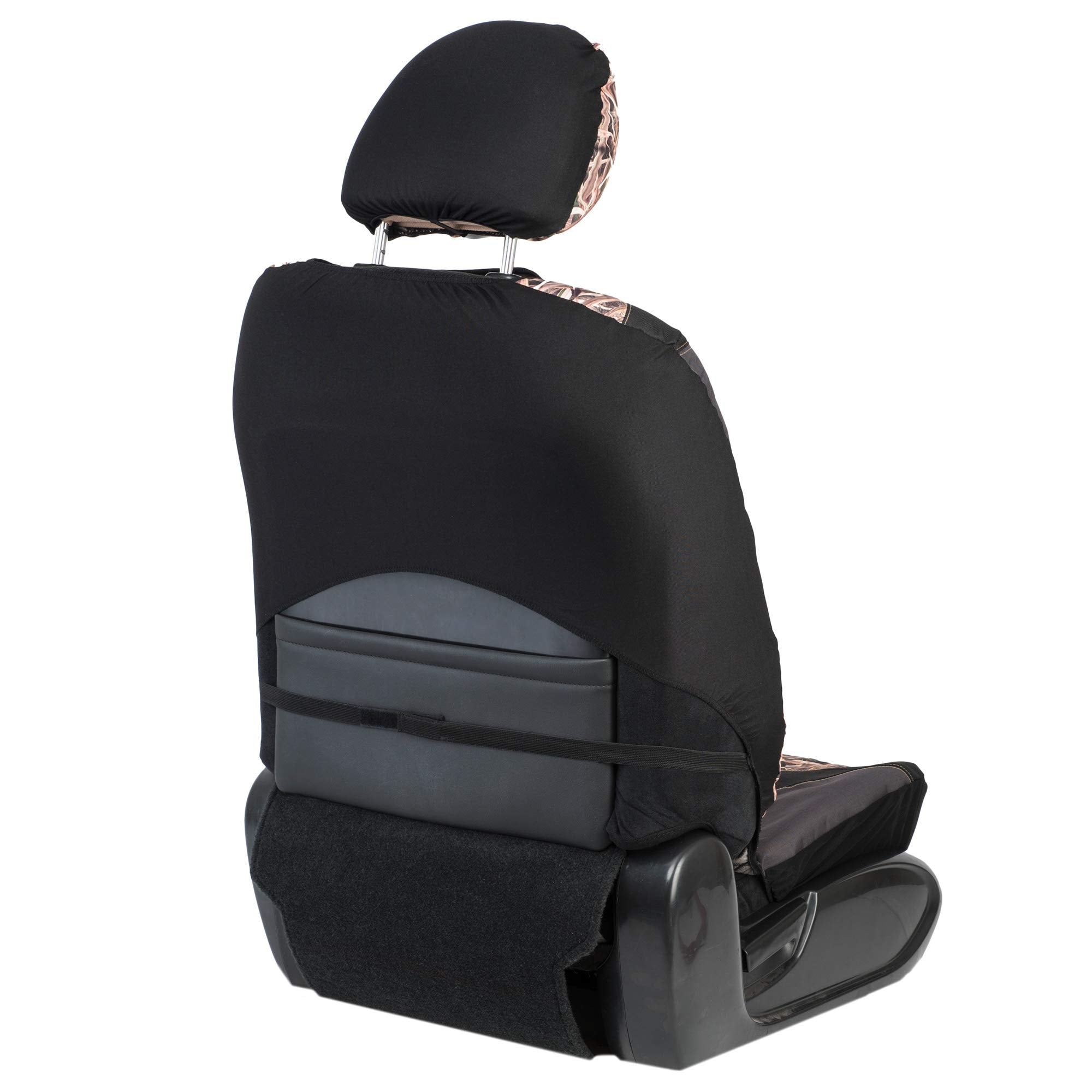 Ducks Unlimited Mossy Oak Blades seat cover side view shows durable fit