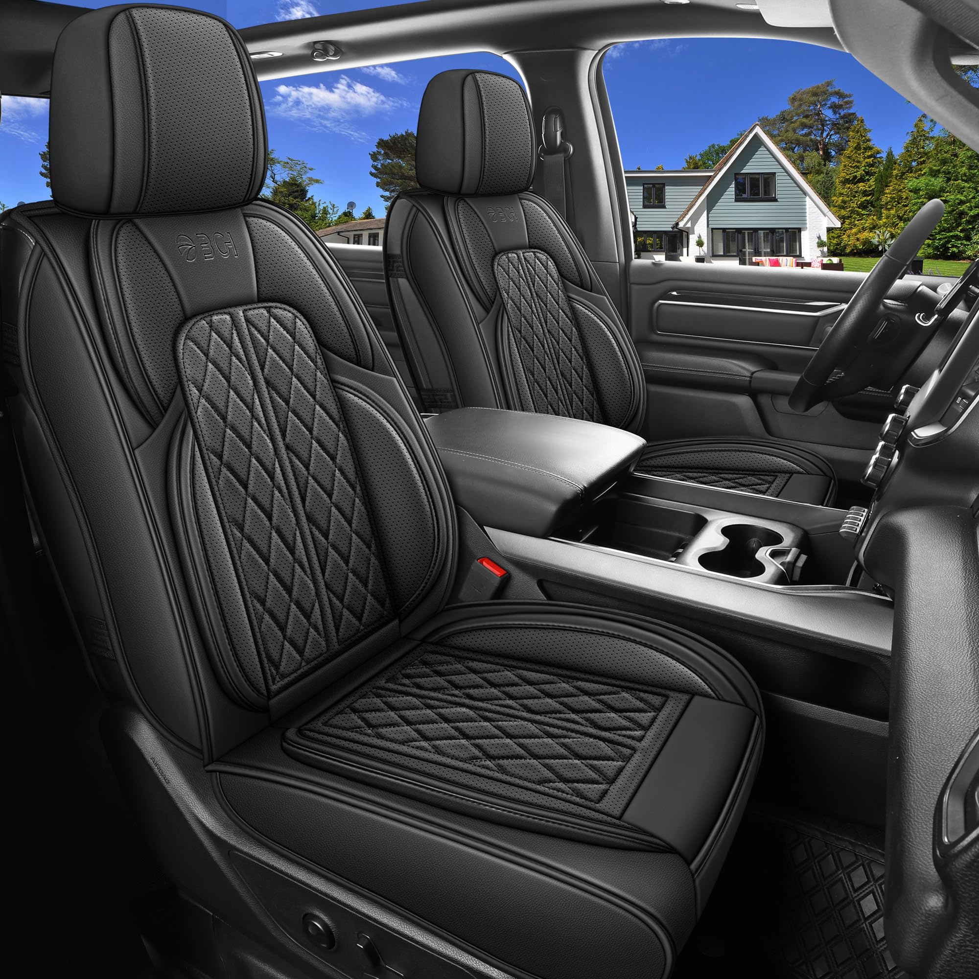 DuDuWang front seat cover for Dodge Ram offers custom fit and seat protection.