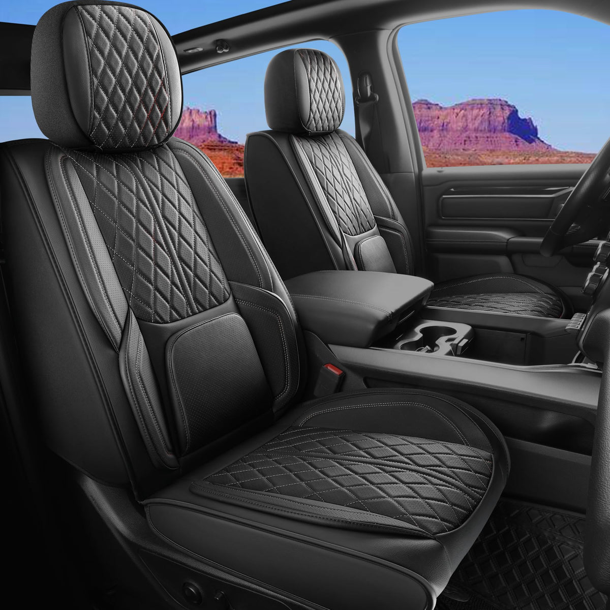 DuDuWang Ford F-150 seat cover with custom fit for crew cab protects seats from wear and spills.