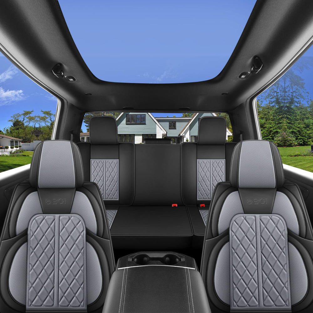 DuDuWang all black gray trim seat cover set for Ford interior