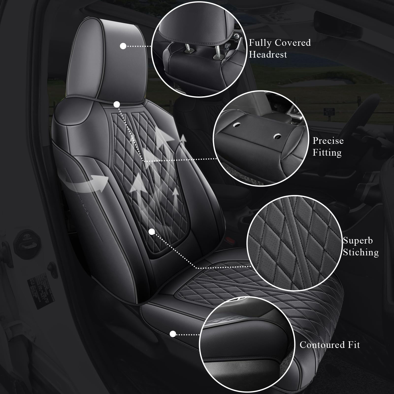 DuDuWang Rav4 seat covers — easy installation in minutes without tools.