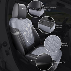 DuDuWang Rav4 seat covers feature waterproof faux leather to shield seats from spills.