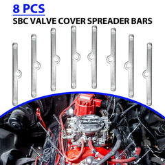 Dueilgo valve cover T-bar set chrome spreader enables secure clamping for a clean seal.