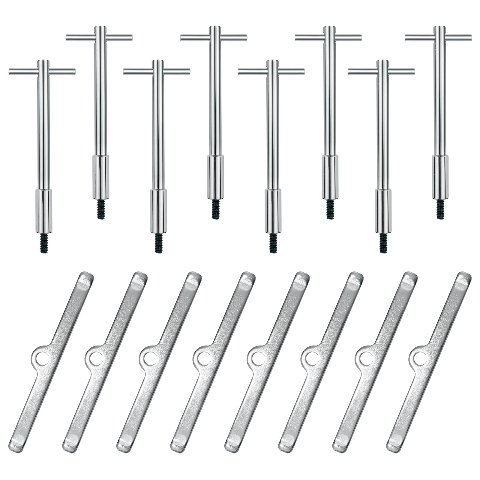 Dueilgo valve cover T-bar set rod ensures even load distribution on Chevy engine bolts.