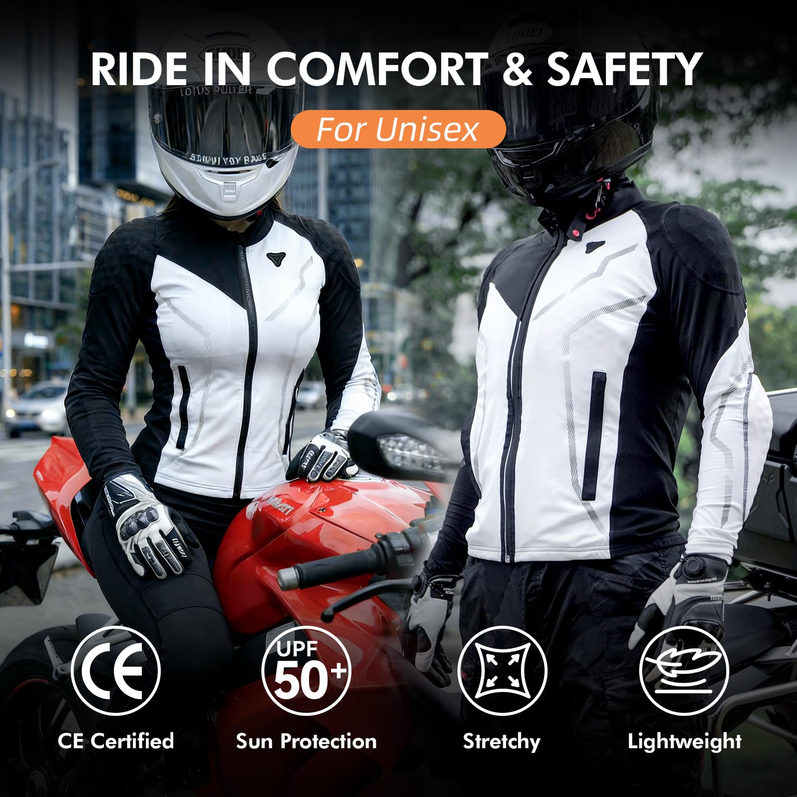 DUHAN Armored Shirt shoulder protection for confident cornering.