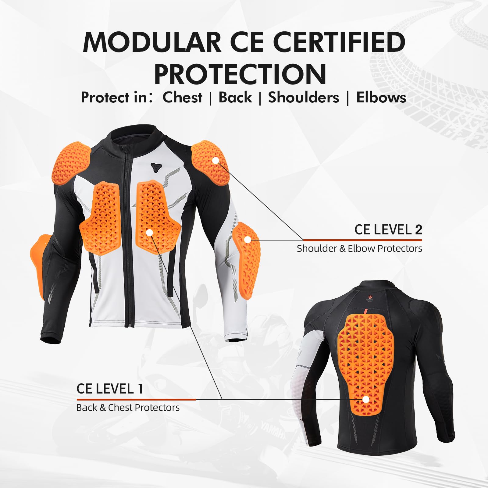 DUHAN armored shirt chest guards shield upper torso while riding.