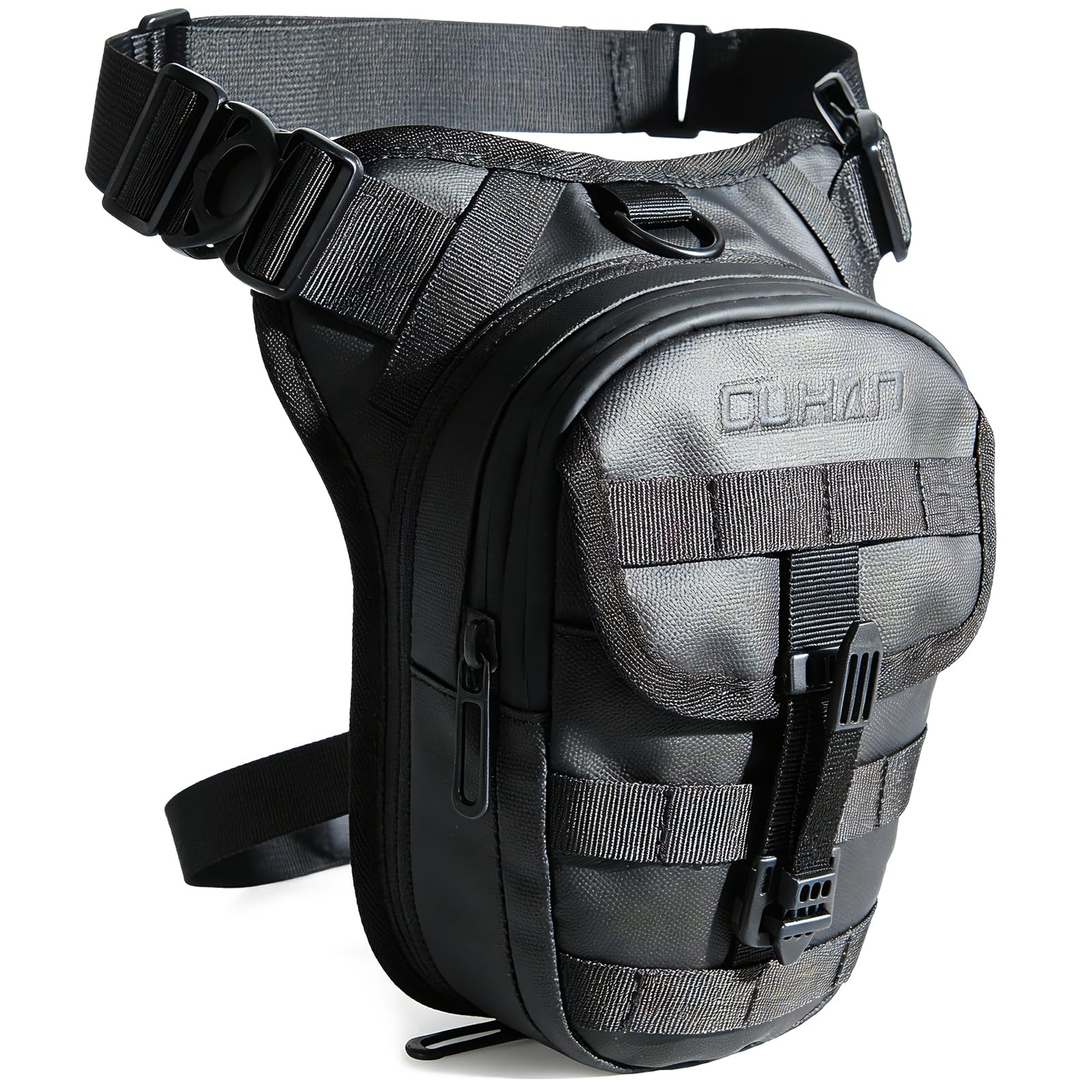DUHAN Thigh Bag expandable main compartment keeps gear within easy reach on rides.