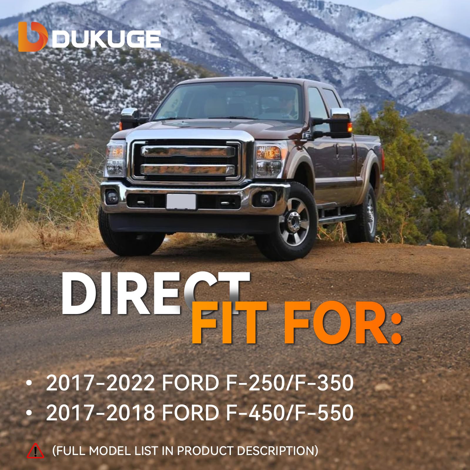 Dukuge front right hood strut on Ford F-350 supports smooth operation and strong hold.
