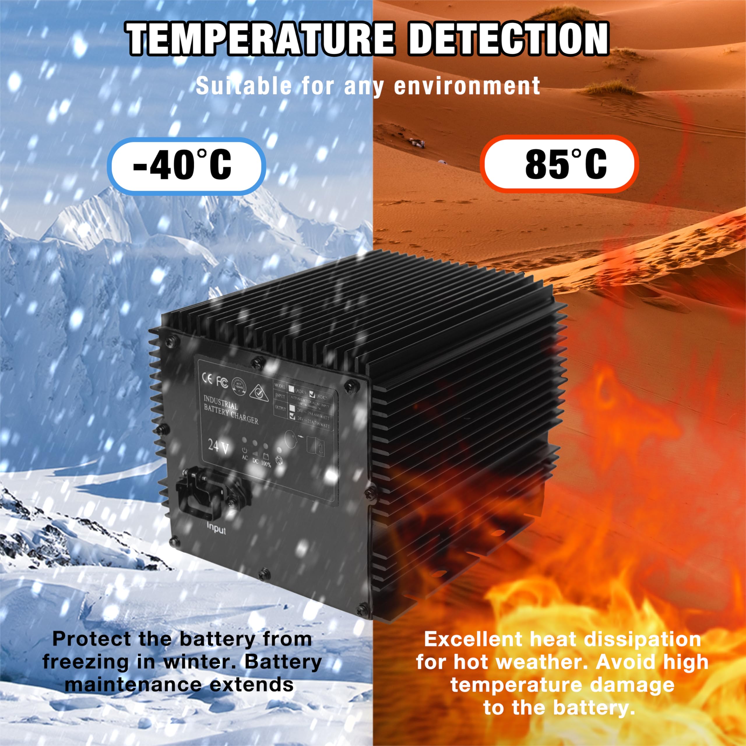 DUKVI HB600-24B safety features include overload protection and fast cooling